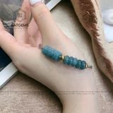  Vòng Dây Cáp Lam Ngọc Lu Thống Chạm Kim Tiền Mix Ngũ Điếu (Không Kén Mệnh) 150525-45 