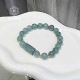  Vòng Đơn Lam Ngọc 9.3Ly Mix Lu Thống Chạm Kim Tiền Và Bi Vàng Tây 10K (Không Kén Mệnh) 