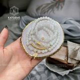  Chuỗi Vòng Bạch Ngọc Jade A 5ly Mix Charm Chú, Lu Thống, Cỏ Bốn Lá Và Bi Kim Tiền Vàng 10K (Không Kén Mệnh) 
