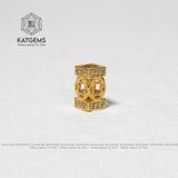  Charm Lu Thống Nạm Đá Vàng 10K 10x6mm (GIÁ LIÊN HỆ) 