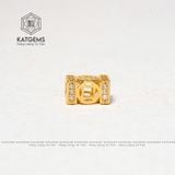  Charm Lu Thống Nạm Đá Vàng 10K 10x6mm (GIÁ LIÊN HỆ) 