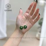  Mặt Dây Chuyền Đồng Điếu Ngọc Bích Móc Hồ Ly Kim Tiền Bạc Đường Kính 15li Dày 3.8mm (Không Kén Mệnh) 