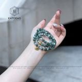  Chuỗi Vòng Lam Ngọc Uyên Uơng Độc Bản 7ly Mix Hồ Ly Và Bi Kim Tiền Vàng 10K (Không Kén Mệnh) PL 020824 