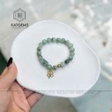  Vòng Đơn Ngọc Hoa Bay 8ly Mix Ngũ Điếu, Cỏ Bốn Lá Và Bi Vàng 10K (Không Kén Mệnh) (HẾT) 