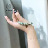  Vòng Đơn Ngọc Hoa Bay 8ly Mix Ngũ Điếu, Cỏ Bốn Lá Và Bi Vàng 10K (Không Kén Mệnh) (HẾT) 