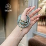  Chuỗi Vòng Ngọc Hoa Bay 6ly Mix Ngũ Điếu, Cỏ Bốn Lá Và Kim Tiền Vàng 10K (Không Kén Mệnh) 