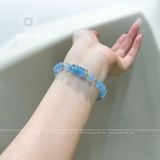  Vòng Đơn Đá Aqua 7-8ly Ngũ Điếu Mix Bi Vàng Trang Sức (Thủy, Mộc) 