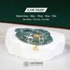  Chuỗi Vòng Lam Ngọc Chất Băng Jade A 4.8ly Mix Ngũ Điếu, Hoa Sen Và Charm Vàng Trang Sức (Không Kén Mệnh) 