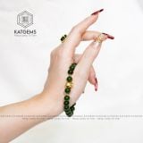  Vòng Đơn Ngọc Bích 6Ly Mix Charm Túi Tiền Tài Lộc Vàng Tây 10K (Không Kén Mệnh) 