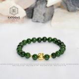  Vòng Đơn Ngọc Bích 6Ly Mix Charm Túi Tiền Tài Lộc Vàng Tây 10K (Không Kén Mệnh) 