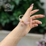  Vòng Dây Cáp Thạch Anh Hồng Mix Ngũ Điếu, Lu Thống, Charm Túi Tiền (Thổ, Hỏa) 