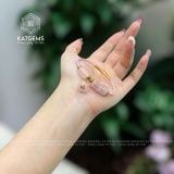  Vòng Dây Cáp Thạch Anh Hồng Mix Ngũ Điếu, Lu Thống, Charm Túi Tiền (Thổ, Hỏa) 