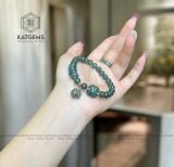  Vòng Đơn Lam Ngọc Cao Băng 7ly Mix Ngũ Điếu, Túi Tiền, Cỏ Bốn Lá Và Bi Vàng Tây 10K (Không Kén Mệnh) 