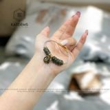  Vòng Dây Cáp Thạch Anh Tóc Xanh Mix Ngũ Điếu, Lu Thống, Charm Túi Tiền (Mộc, Hỏa) 