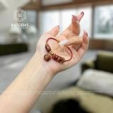  Vòng Dây Cáp Thạch Anh Tóc Đỏ Mix Ngũ Điếu, Lu Thống, Charm Túi Tiền (Thổ, Hỏa) 