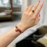  Vòng Dây Cáp Thạch Anh Tóc Đỏ Mix Ngũ Điếu, Lu Thống, Charm Túi Tiền (Thổ, Hỏa) 