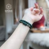  Vòng Chuỗi Ngọc Lục Lam 6.5ly Mix Ngũ Điếu Và Bi Vàng 10K (Không Kén Mệnh) 