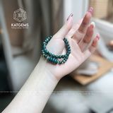  Vòng Chuỗi Ngọc Lục Lam 6.5ly Mix Ngũ Điếu Và Bi Vàng 10K (Không Kén Mệnh) 