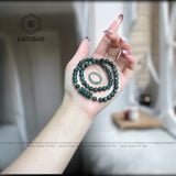  Vòng Chuỗi Ngọc Lục Lam 6.5ly Mix Ngũ Điếu Và Bi Vàng 10K (Không Kén Mệnh) 