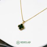  Mặt Dây Chuyền Cỏ Bốn Lá Ngọc Bích Canada Vip Vàng Trang Sức (Không Kén Mệnh) 