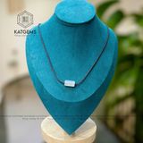  Vòng Cổ Lu Thống Đá Moon Stone Chạm Kim Tiền (Kim, Thủy) 
