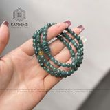  Chuỗi Vòng Lam Ngọc Jade A 4.8ly Mix Ngũ Điếu Và Bi Kim Tiền Vàng Trang Sức (Không Kén Mệnh 3-126007 
