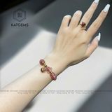  Vòng Dây Cáp Thạch Anh Tóc Đỏ Mix Ngũ Điếu, Lu Thống Chạm Kim Tiền, Charm Túi Tiền Và Bà Hồ Ly Chúa (Thổ, Hỏa) 