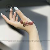  Vòng Dây Cáp Thạch Anh Tóc Đỏ Mix Ngũ Điếu, Lu Thống Chạm Kim Tiền, Charm Túi Tiền Và Bà Hồ Ly Chúa (Thổ, Hỏa) 