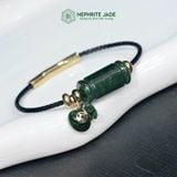  Vòng Dây Cáp Ngọc Bích Canada Lu Thống Mix Charm Túi Tài Lộc VIP (Không Kén Mệnh) 