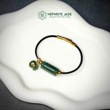  Vòng Dây Cáp Ngọc Bích Canada Lu Thống Mix Charm Túi Tài Lộc VIP (Không Kén Mệnh) 