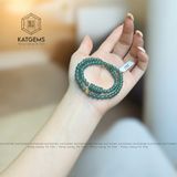  Chuỗi Quấn 2 Vòng Lam Ngọc Chất Băng Jade A 4.8ly Mix Ngũ Điếu Và Bi Kim Tiền Vàng 10K (Không Kén Mệnh) 
