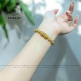  Vòng Đơn Thạch Anh Tóc Vàng Trong 7ly Ngũ Điếu Mix Bi Vàng Trang Sức (Kim, Thổ) 1-180001 