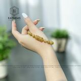  Vòng Đơn Thạch Anh Tóc Vàng Trong 7ly Ngũ Điếu Mix Bi Vàng Trang Sức (Kim, Thổ) 1-180001 