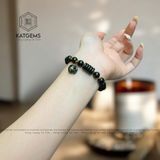  Vòng Đơn Ngọc Cẩm Thạch Sơn Thuỷ (Type B) 8Ly Mix Ngũ Điếu, Túi Tiền Kim Bảo Và Bi Vàng Trang Sức - (Không Kén Mệnh) 