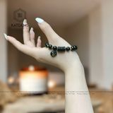  Vòng Đơn Ngọc Cẩm Thạch Sơn Thuỷ (Type B) 8Ly Mix Ngũ Điếu, Túi Tiền Kim Bảo Và Bi Vàng Trang Sức - (Không Kén Mệnh) 