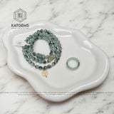  Chuỗi Ngọc Hoa Bay 6.2Ly Mix Ngũ Điếu Và Cỏ Bốn Lá, Bi Kim Tiền Vàng 10K - Không Kén Mệnh 