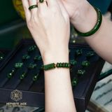  Vòng Dây Cáp Lu Thống Chạm Kim Tiền Mix Ngũ Điếu Ngọc Bích Canada Vip (Không Kén Mệnh) 260525-6 