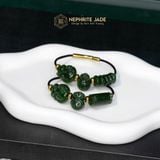  Vòng Dây Cáp Ngọc Bích Canada Vip Ngũ Điếu Mix Hồ Ly, Túi Tiền (Không Kén Mệnh) 260525-14 