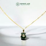  Mặt Dây Chuyền Túi Tiền Kim Bảo Ngọc Bích Canada Kích Thước 11x10x6mm Mix Vàng Tây 10K (Không Kén Mệnh) 