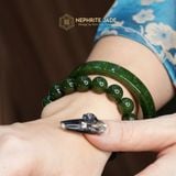  Vòng Đơn Ngọc Bích Canada 10ly 18 Hạt VIP Trơn (Không Kén Mệnh) 