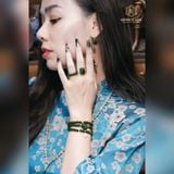  Nhẫn Hoàng Kim Tâm Bảo Vàng Trang Sức Viên Chủ Oval Ngọc Bích Canada KT: 12x16x7ly VIP (Không Kén Mệnh) 