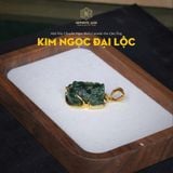  Mặt Tỳ Hưu Kim Ngọc Đại Lộc Ngọc Bích Canada Bọc Vàng Tây 10k Kích Thước 28x21x12mm VIP (Không Kén Mệnh) 