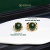  Nhẫn Đôi Hoàng Kim Vàng Trang Sức Viên Chủ Oval Ngọc Bích Canada VIP (Không Kén Mệnh) 
