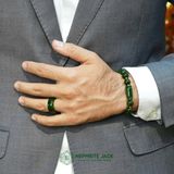  Vòng Đơn Ngọc Bích Canada Vip 10Ly Mix Lu Thống Và Bi Kim Tiền Vàng Trang Sức Cho Nam (Không Kén Mệnh) 