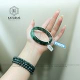  Vòng Ngọc Khối Cẩm Thạch Sơn Thuỷ (Type B) Bản 10ly Kèm Kiểm Định (Không Kén Mệnh) 