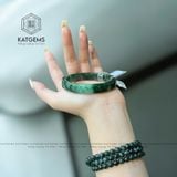  Vòng Ngọc Khối Cẩm Thạch Sơn Thuỷ (Type B) Bản 10ly Kèm Kiểm Định (Không Kén Mệnh) 