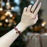  Vòng Dây Cáp Thạch Anh Tóc Đỏ Mix Ngũ Điếu, Lu Thống, Cỏ Bốn Lá, Bà Hồ Ly Và Charm Túi Tiền (Hỏa, Thổ) 200525-19 