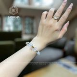  Vòng Dây Cáp Đá Moonstone Mix Ngũ Điếu, Lu Thống, Cỏ Bốn Lá, Bà Hồ Ly Và Charm Túi Tiền (Kim, Thủy) 