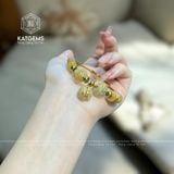  Vòng Dây Cáp Thạch Anh Tóc Vàng Mix Ngũ Điếu, Lu Thống, Cỏ Bốn Lá, Bà Hồ Ly Và Charm Túi Tiền(Kim, Thổ) 