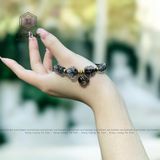  Vòng Dây Cáp Thạch Anh Tóc Đen Mix Ngũ Điếu, Lu Thống, Cỏ Bốn Lá, Bà Hồ Ly Và Charm Túi Tiền (Mộc, Thủy) 200525-17 